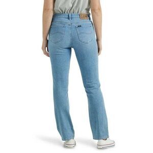 Lee Regular Fit Straight Leg Mid Rise Women's size 10 Medium Blue Denim Jeans